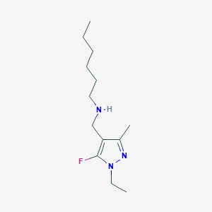 molecular formula C13H24FN3 B11752946 [(1-ethyl-5-fluoro-3-methyl-1H-pyrazol-4-yl)methyl](hexyl)amine 