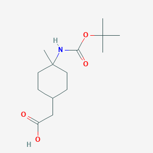 2-(4-((Tert-butoxycarbonyl)amino)-4-methylcyclohexyl)acetic acid