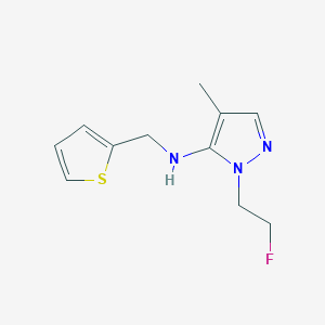 1-(2-fluoroethyl)-4-methyl-N-(thiophen-2-ylmethyl)-1H-pyrazol-5-amine