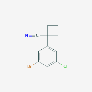 1-(3-Bromo-5-chlorophenyl)cyclobutane-1-carbonitrile