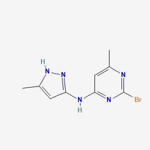 2-bromo-6-methyl-N-(5-methyl-1H-pyrazol-3-yl)pyrimidin-4-amine