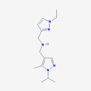 [(1-ethyl-1H-pyrazol-3-yl)methyl]({[5-methyl-1-(propan-2-yl)-1H-pyrazol-4-yl]methyl})amine