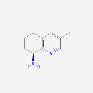 molecular formula C10H14N2 B11753140 (S)-3-Methyl-5,6,7,8-tetrahydroquinolin-8-amine 