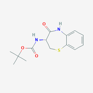 tert-butyl N-[(3R)-4-oxo-2,3,4,5-tetrahydro-1,5-benzothiazepin-3-yl]carbamate