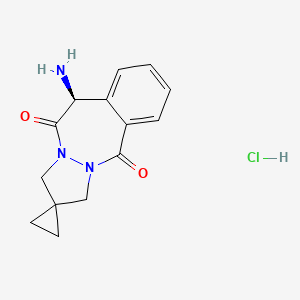 (S)-10-Amino-1H,3H,5H-spiro[benzo[d]pyrazolo[1,2-a][1,2]diazepine-2,1'-cyclopropane]-5,11(10H)-dione hydrochloride