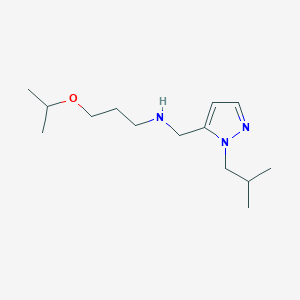 {[1-(2-methylpropyl)-1H-pyrazol-5-yl]methyl}[3-(propan-2-yloxy)propyl]amine