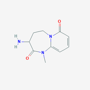 molecular formula C10H13N3O2 B11753341 3-Amino-1-methyl-4,5-dihydropyrido[1,2-a][1,3]diazepine-2,7(1H,3H)-dione 