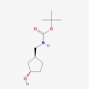 tert-Butyl N-{[(1S,3S)-rel-3-hydroxycyclopentyl]methyl}carbamate