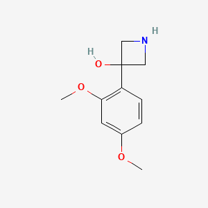 molecular formula C11H15NO3 B11753354 3-(2,4-Dimethoxyphenyl)azetidin-3-ol 