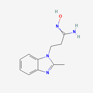 (1E)-N'-Hydroxy-3-(2-methyl-1H-benzimidazol-1-yl)propanimidamide