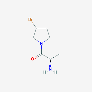 molecular formula C7H13BrN2O B11753402 (S)-2-Amino-1-(3-bromo-pyrrolidin-1-yl)-propan-1-one 