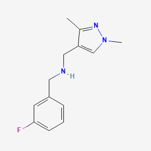 [(1,3-dimethyl-1H-pyrazol-4-yl)methyl][(3-fluorophenyl)methyl]amine