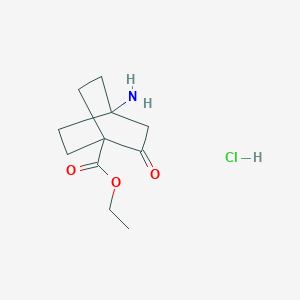 Ethyl 4-amino-2-oxobicyclo[2.2.2]octane-1-carboxylate hydrochloride