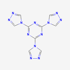 molecular formula C9H6N12 B11753473 tris(4H-1,2,4-triazol-4-yl)-1,3,5-triazine 