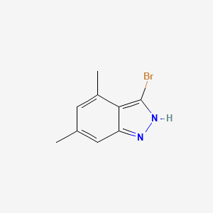 molecular formula C9H9BrN2 B11753475 3-Bromo-4,6-dimethyl-1H-indazole 