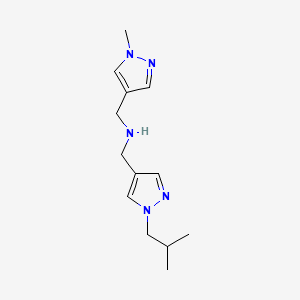 molecular formula C13H21N5 B11753477 [(1-methyl-1H-pyrazol-4-yl)methyl]({[1-(2-methylpropyl)-1H-pyrazol-4-yl]methyl})amine 