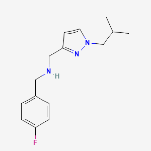 [(4-fluorophenyl)methyl]({[1-(2-methylpropyl)-1H-pyrazol-3-yl]methyl})amine