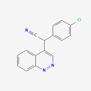 molecular formula C16H10ClN3 B1175365 (4-Chlorophenyl)(4-cinnolinyl)acetonitrile 