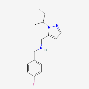 {[1-(butan-2-yl)-1H-pyrazol-5-yl]methyl}[(4-fluorophenyl)methyl]amine