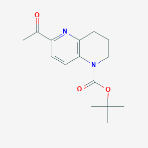 tert-Butyl 6-acetyl-3,4-dihydro-1,5-naphthyridine-1(2H)-carboxylate