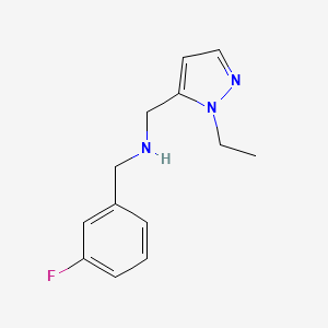 [(1-ethyl-1H-pyrazol-5-yl)methyl][(3-fluorophenyl)methyl]amine