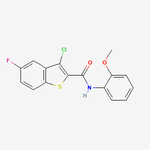molecular formula C16H11ClFNO2S B1175374 3-chloro-5-fluoro-N-(2-methoxyphenyl)-1-benzothiophene-2-carboxamide 