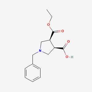 (3R,4S)-1-benzyl-4-(ethoxycarbonyl)pyrrolidine-3-carboxylic acid