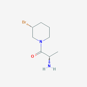 molecular formula C8H15BrN2O B11753794 (S)-2-Amino-1-((R)-3-bromo-piperidin-1-yl)-propan-1-one 