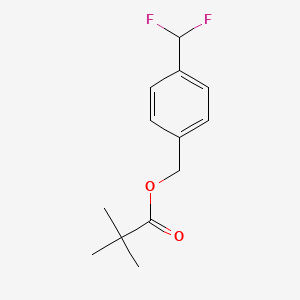 molecular formula C13H16F2O2 B11753795 [4-(difluoromethyl)phenyl]methyl 2,2-dimethylpropanoate 