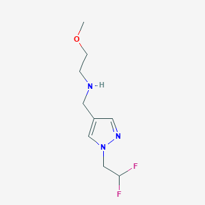 {[1-(2,2-difluoroethyl)-1H-pyrazol-4-yl]methyl}(2-methoxyethyl)amine