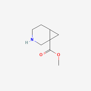 molecular formula C8H13NO2 B11753850 Methyl 3-azabicyclo[4.1.0]heptane-1-carboxylate 