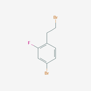 molecular formula C8H7Br2F B11753865 4-Bromo-1-(2-bromoethyl)-2-fluorobenzene 