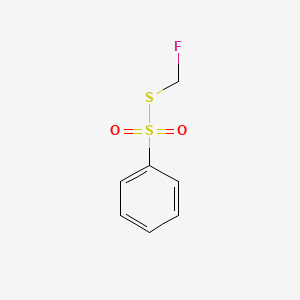 molecular formula C7H7FO2S2 B11753868 S-(Fluoromethyl) benzenesulfonothioate 