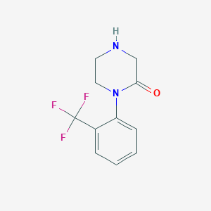 molecular formula C11H11F3N2O B11753872 1-(2-Trifluoromethyl-phenyl)-piperazin-2-one 