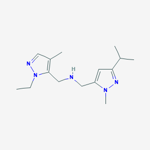 [(1-ethyl-4-methyl-1H-pyrazol-5-yl)methyl]({[1-methyl-3-(propan-2-yl)-1H-pyrazol-5-yl]methyl})amine