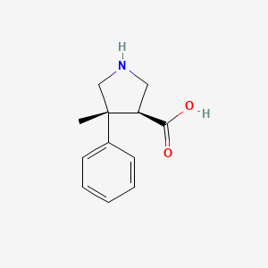 (3S,4R)-4-methyl-4-phenylpyrrolidine-3-carboxylic acid