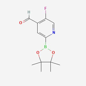 5-Fluoro-2-(tetramethyl-1,3,2-dioxaborolan-2-yl)pyridine-4-carbaldehyde