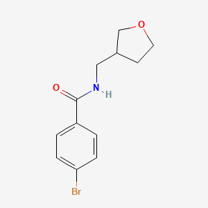 molecular formula C12H14BrNO2 B11753908 4-Bromo-N-((tetrahydrofuran-3-yl)methyl)benzamide 