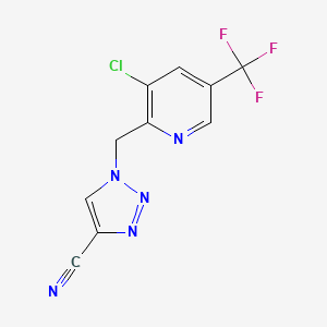 1-{[3-chloro-5-(trifluoromethyl)pyridin-2-yl]methyl}-1H-1,2,3-triazole-4-carbonitrile