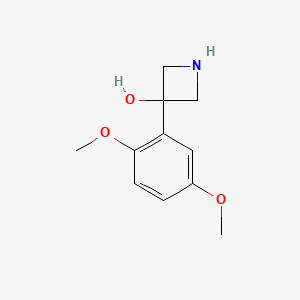 molecular formula C11H15NO3 B11754011 3-(2,5-Dimethoxyphenyl)azetidin-3-ol 