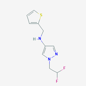 molecular formula C10H11F2N3S B11754079 1-(2,2-difluoroethyl)-N-(thiophen-2-ylmethyl)-1H-pyrazol-4-amine 