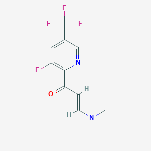 (2E)-3-(dimethylamino)-1-[3-fluoro-5-(trifluoromethyl)pyridin-2-yl]prop-2-en-1-one