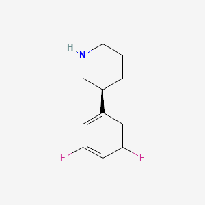 molecular formula C11H13F2N B11754109 (3S)-3-(3,5-difluorophenyl)piperidine 