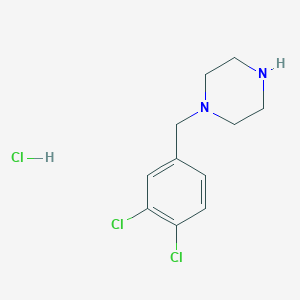 molecular formula C11H15Cl3N2 B11754136 1-(3,4-Dichloro-benzyl)-piperazine hydrochloride 