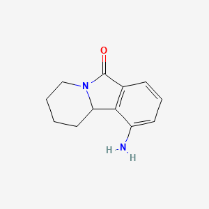 molecular formula C12H14N2O B11754143 10-Amino-1,2,3,4-tetrahydropyrido[2,1-a]isoindol-6(10bH)-one 