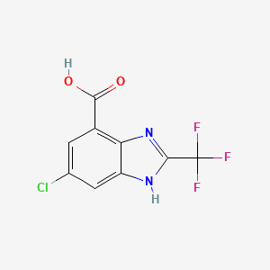 6-Chloro-2-(trifluoromethyl)-1H-benzo[d]imidazole-4-carboxylic acid