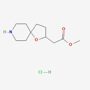 Methyl 2-(1-oxa-8-azaspiro[4.5]decan-2-yl)acetate hydrochloride