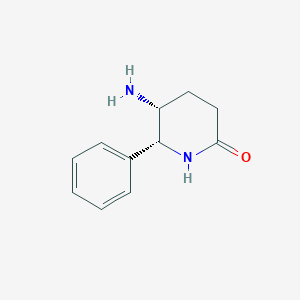 2-Piperidinone, 5-amino-6-phenyl-, (5R,6R)-rel-