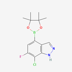 7-chloro-6-fluoro-4-(4,4,5,5-tetramethyl-1,3,2-dioxaborolan-2-yl)-1H-indazole