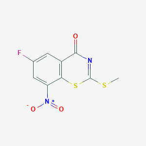 6-Fluoro-2-(methylthio)-8-nitro-4H-benzo[e][1,3]thiazin-4-one